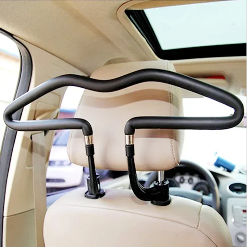 1PC 45*25cm Universal Soft Car Coat Hangers Back Seat Headrest Coat Clothes Hanger Jackets Suits Holder Rack Auto Supplies