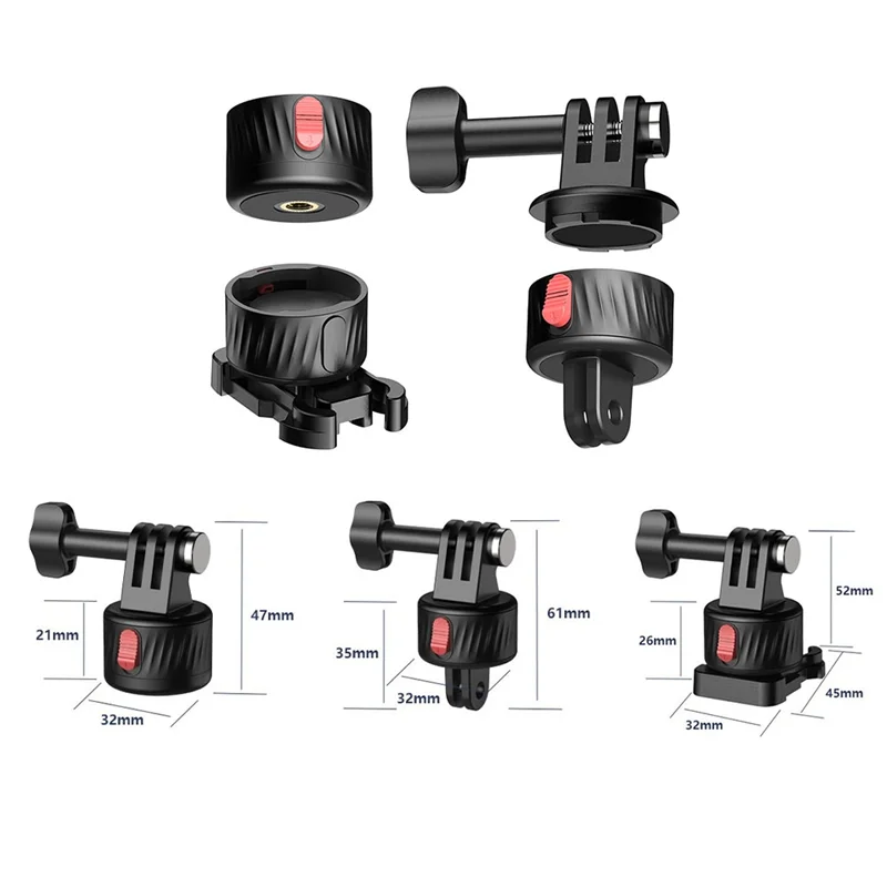 Compact For Gopro Insta360 Go 3 Sports Camera Magnetic Multifunctional Head Base Adapter Accessories D