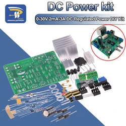 Kit d'Alimentation Régulée 0-30V 2mA-3A DC, Kit de Bricolage, Réglable en Continu, Limitation de Courant, Protection de Tension, Ensemble Sotchi