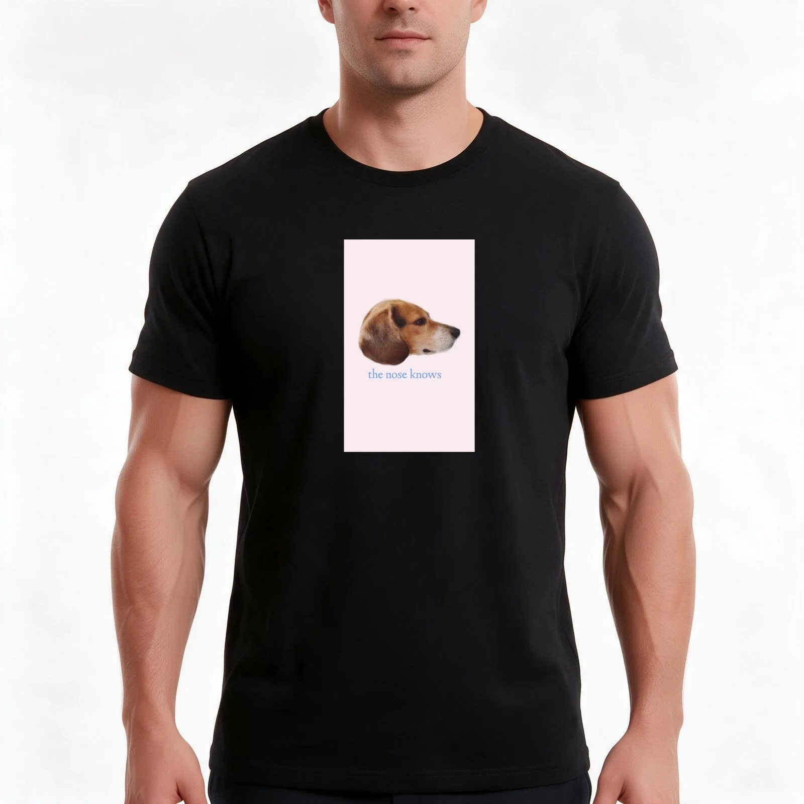 A nose knows. T-Shirt, Summer Casual Cotton Tee, Oversized Streetwear Tops, Vintage Graphic Print, Loose Fit Short Sleeve