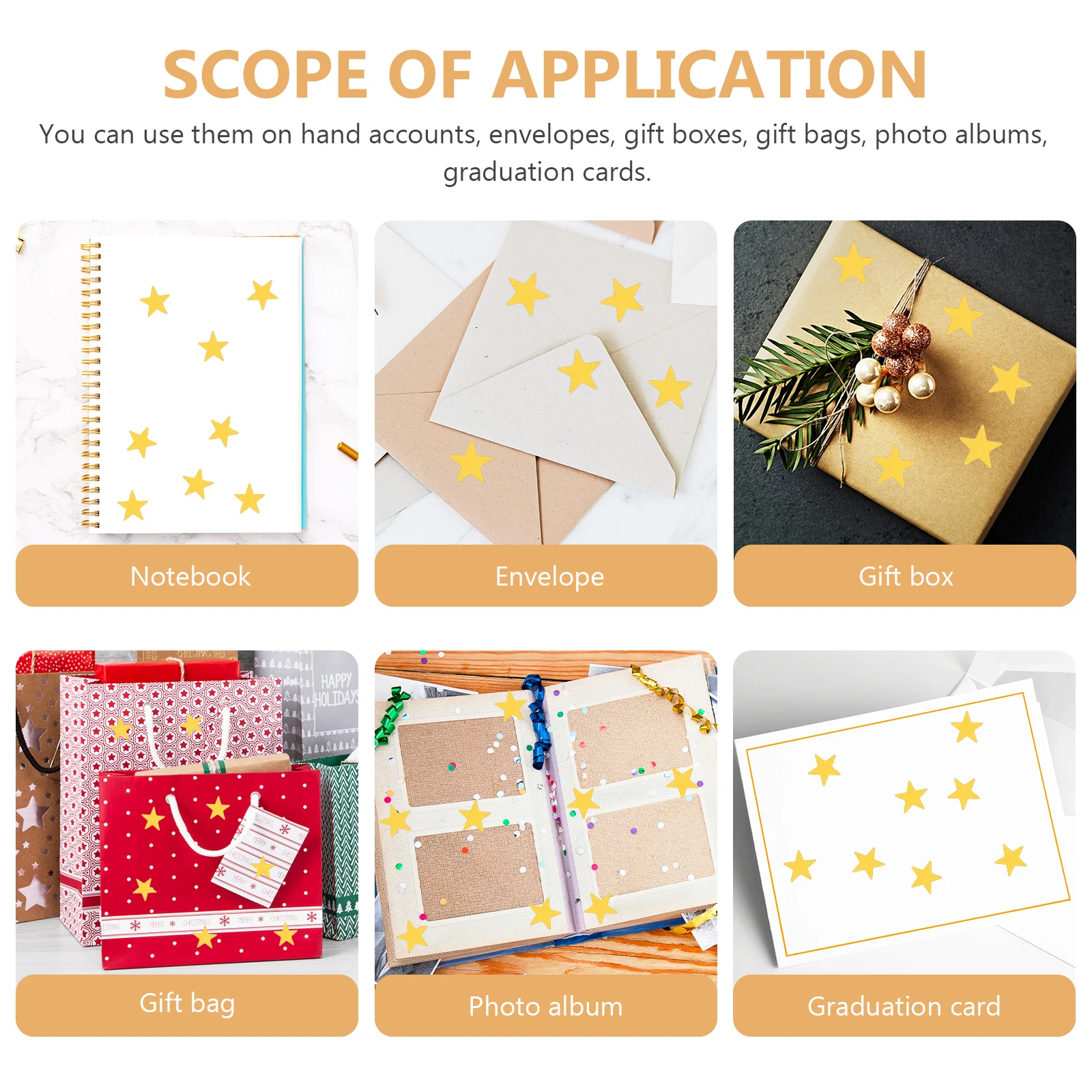 

35pcs 2 Packs 20 Sheets PVC Self Adhesive Reward Labels Golden Pentagram Stickers 10 Sheets Pack Sheet Student Office School