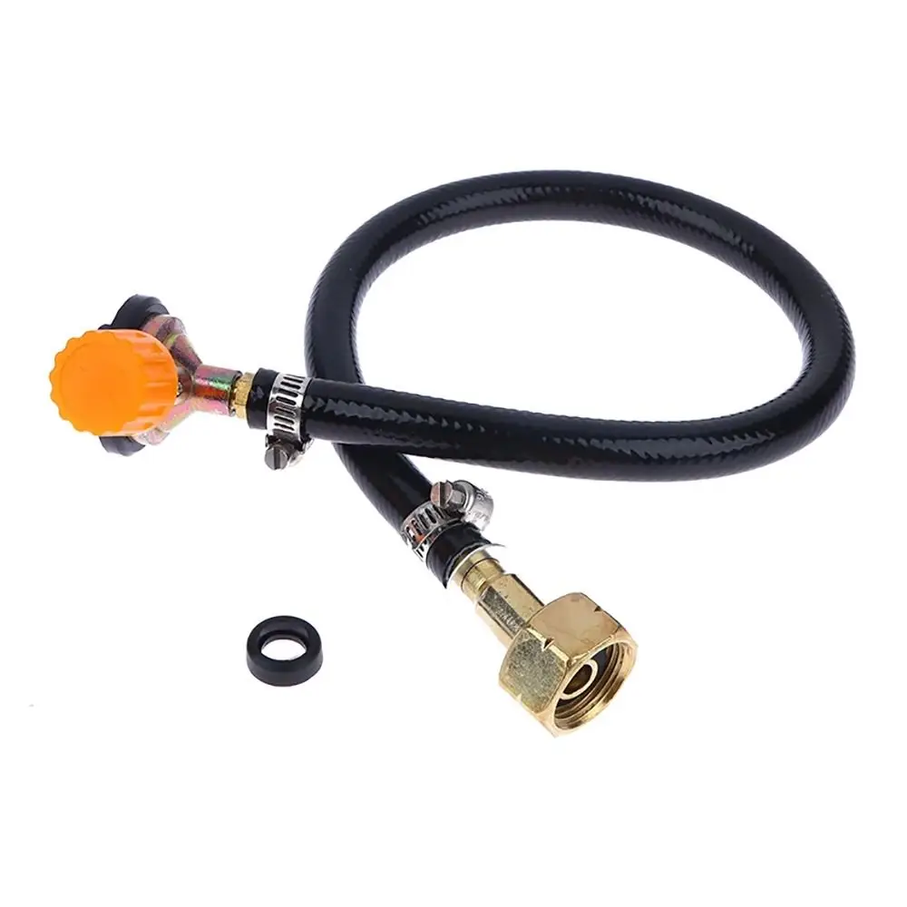 1Pcs Leakproof Gas Refill Adapter Rubber Reusable Valve Braided Hose Tube Cylinder Convertor Filling Tank Coupler Accessories