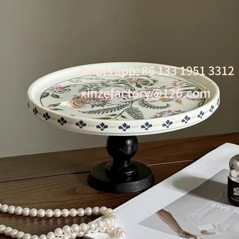 

Customizable Trays Desk Luxury Aesthetic End Tables Dressing Home Dec Ceramics Storage Trays Organizer Retro Living Room Storage