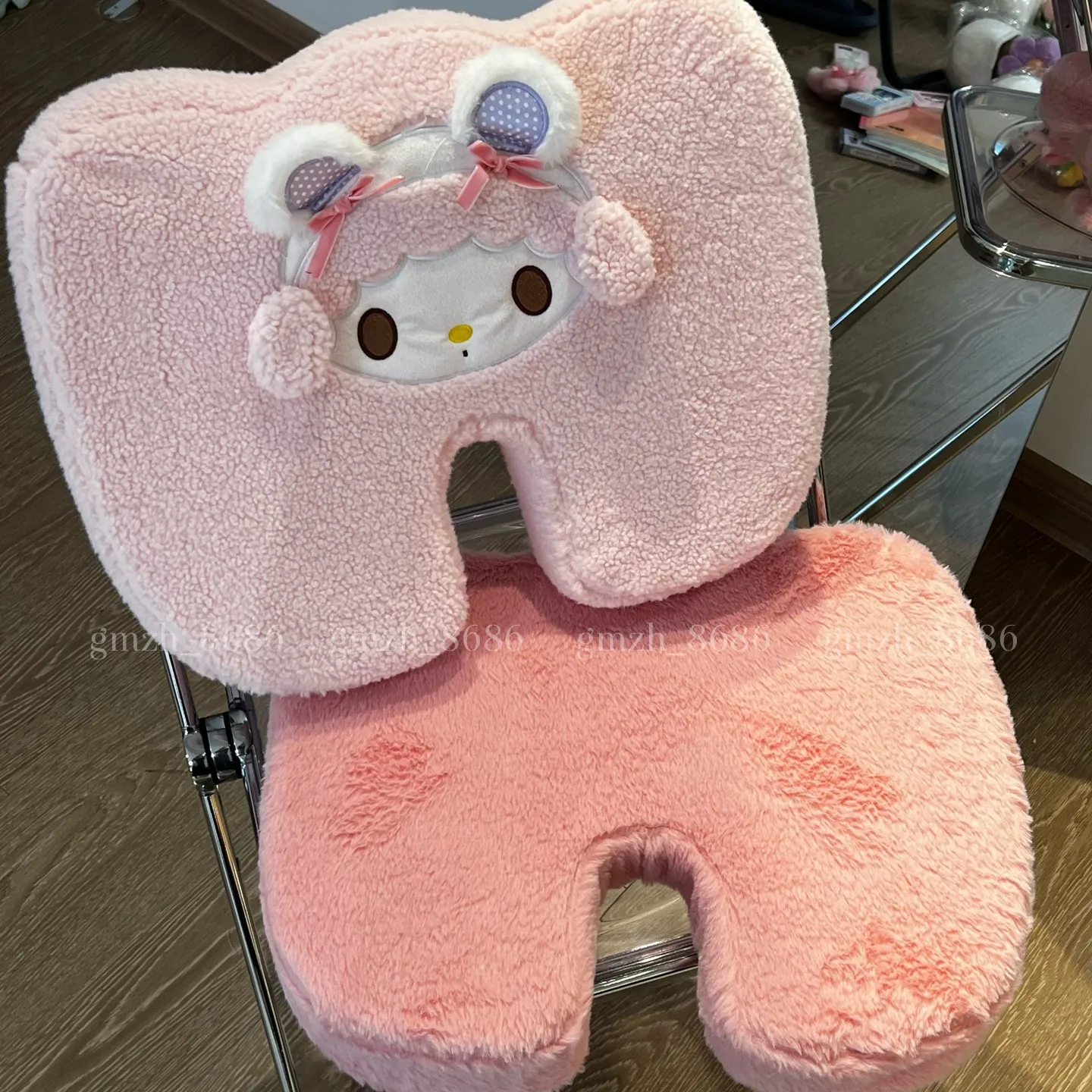 トラベルシートクッション メモリーフォーム マイメロディ スイートピアノ チェアクッションパッド 車 オフィス ヒップサポート マッサージ 整形外科用