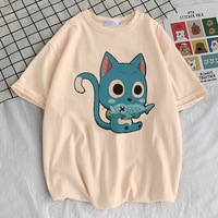 Fairy Tail t shirt teen kawaii korean clothes harajuku  2000s Colorful t shirt Pastel kawaii aesthetic hip hop 2000s Colorful