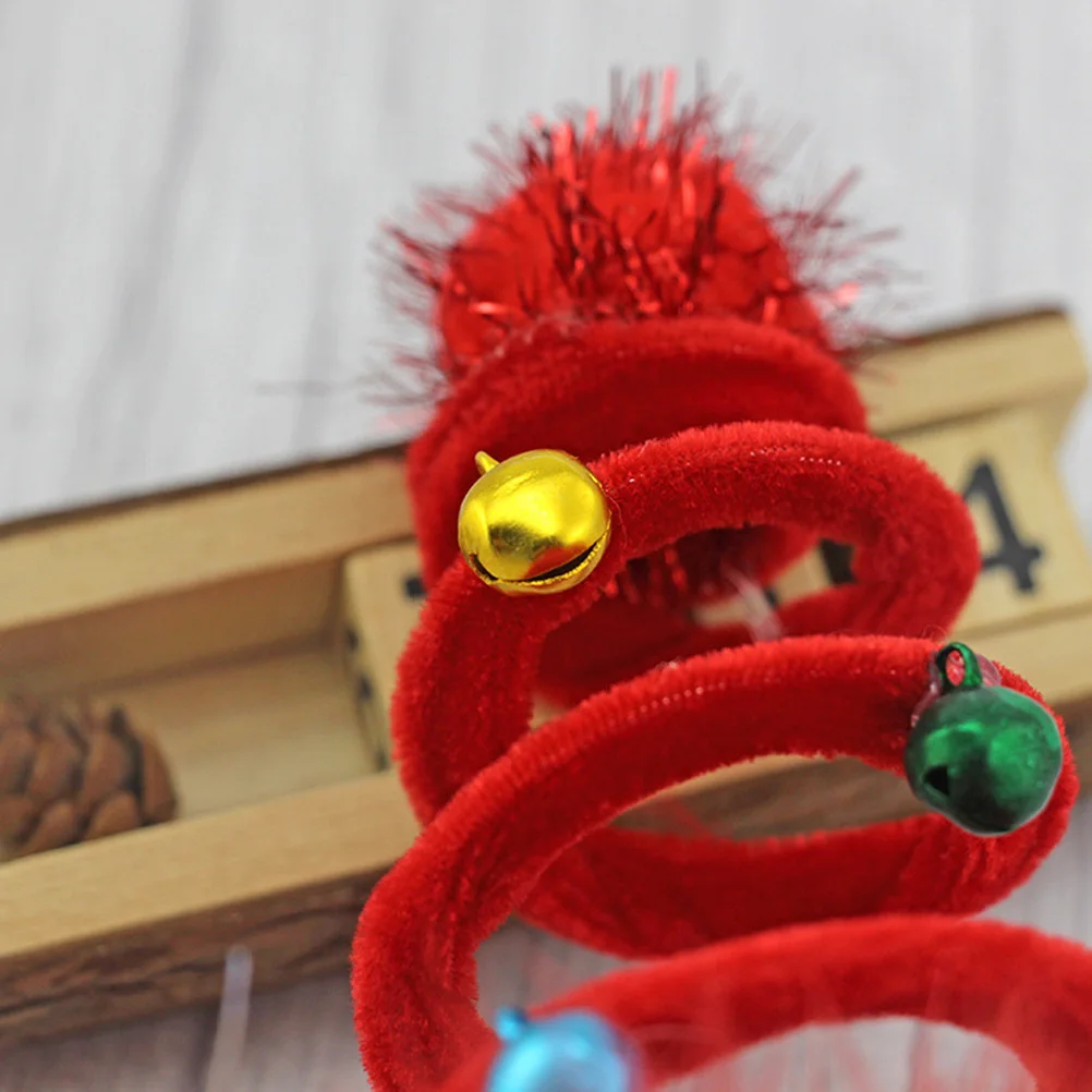 

Funny Christmas Hair Band Xmas Spiral Spring Headdress Party Costume Photo Props Adults Red Lightweight Non-Fading Carnival