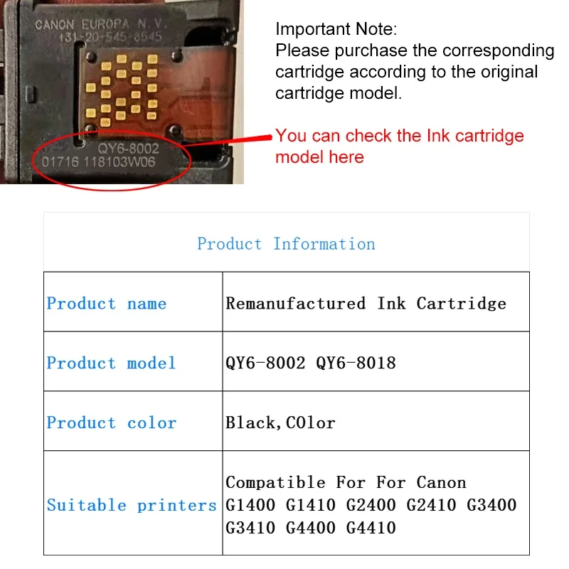 Imagem -03 - Cabeça de Impressão para Canon Pixma Cabeça de Impressão Qy68002 Qy69018 G1400 G1410 G1411 G2415 G2400 G2410 G3410 G3415 G4400 G4410