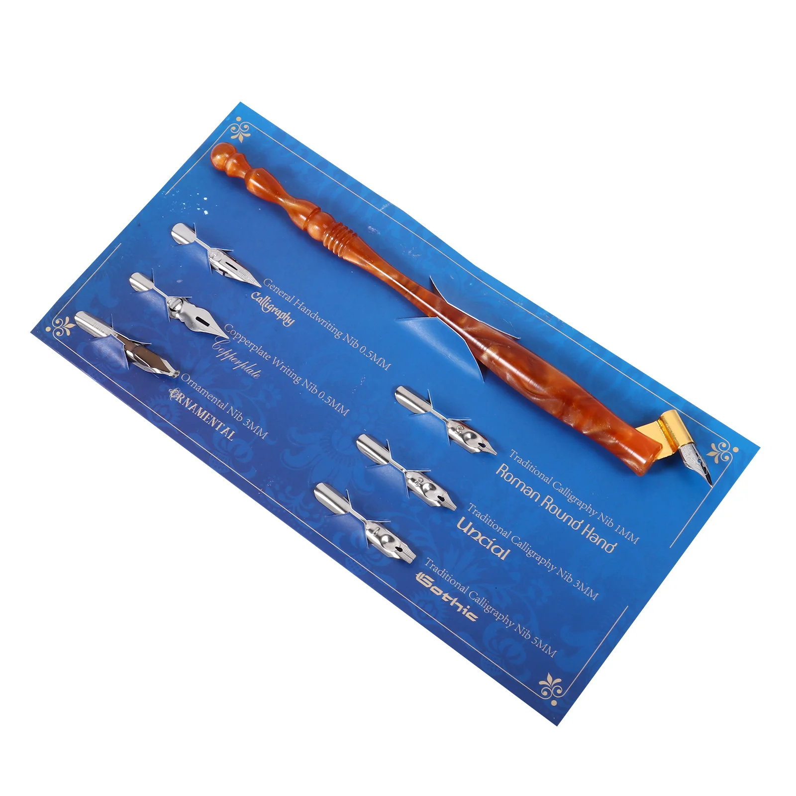 

1Set Vintage Dip Pen Replaceable Nibs Smooth Writing Wear Resistant Calligraphy Starter Kit Pen Set Gift Calligraphy Pens