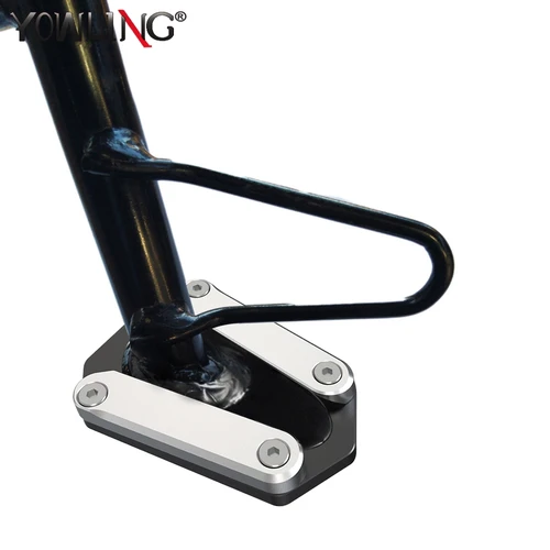 Imagen 2 del producto Para BAJAJ DOMINAR 250 400 todos los años accesorios de motocicleta soporte de extensión soporte lateral placa de almohadilla ampliadora