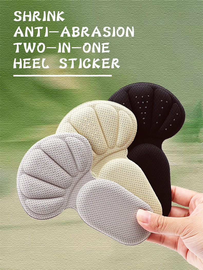 Zwei-in-eins-Schwamm-Fersenaufkleber, Schmerzlinderung, T-förmiger Schuh, Fußpflege, Polster, Müßiggänger, Turnschuhe, hohe Absätze – Detail 1