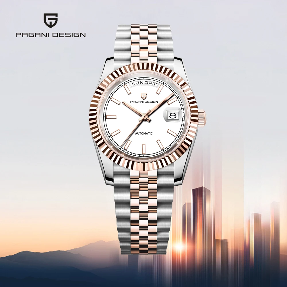 

PAGANI DESIGN Gold DD36 Mens Watches Luxury Mechanical Wristwatch Automatic Watch For Men Luminous Waterproof AR Sapphire Mirror
