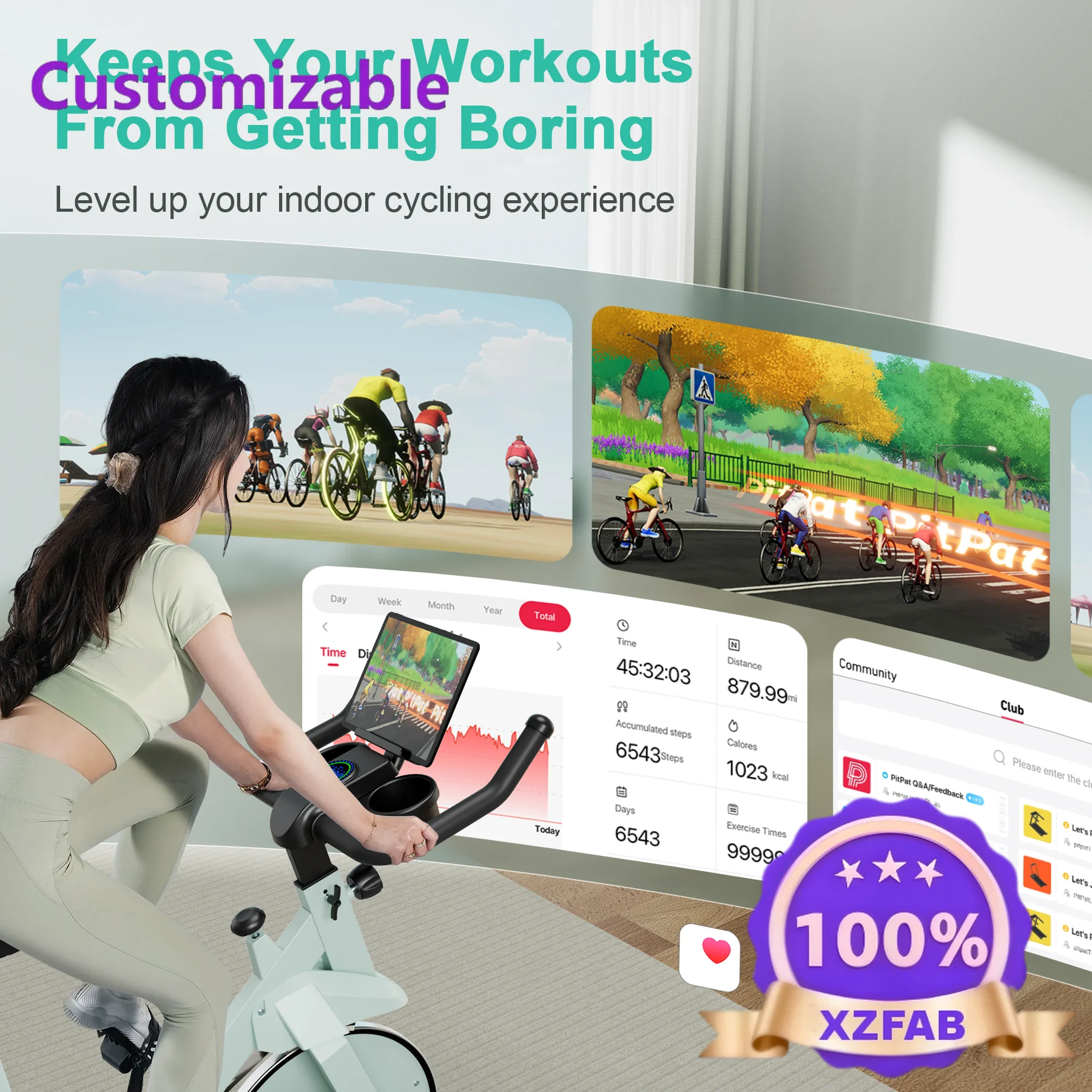 Factory Direct 2026 Top RatedSuperun Exercise Bike, 32-Level Magnetic Resistance Stationary Bikes for Home, Low Noise Workout Cy