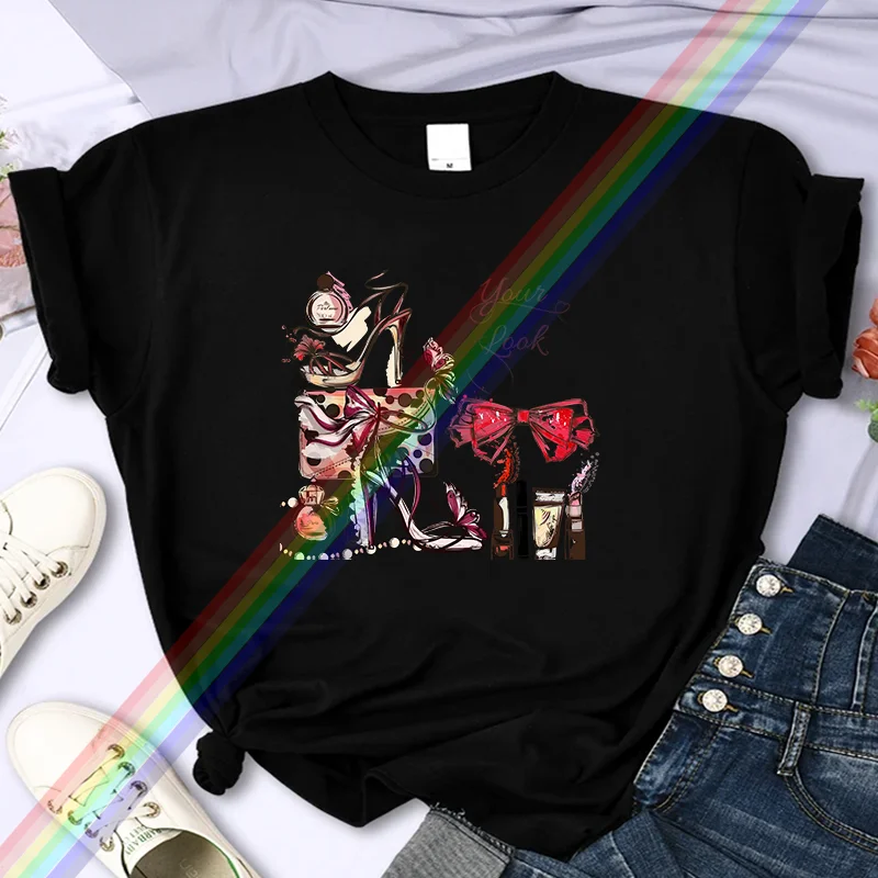 Hoge Kwaliteit Dames Katoenen T-Shirt Met Letterprint Dagelijks Blouse Tops Zomer Klassieke Stijl Dames Harajuku Y 2K Tee