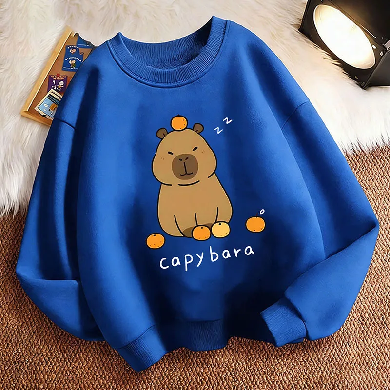 2026 Trendiger Capybara Lustiger Kinder-Hoodie, Niedlicher Harajuku Kapuzenpullover für Jungen und Mädchen, Herbst-Frühling Casual Hoodies