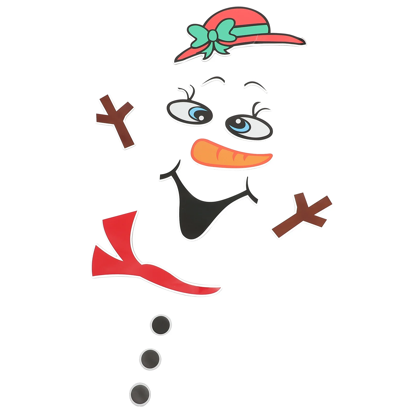 

Christmas Snowman Fridge Decal Set Waterproof PVC Sticker for Refrigerator Home Party Decoration Living Room Kids Room