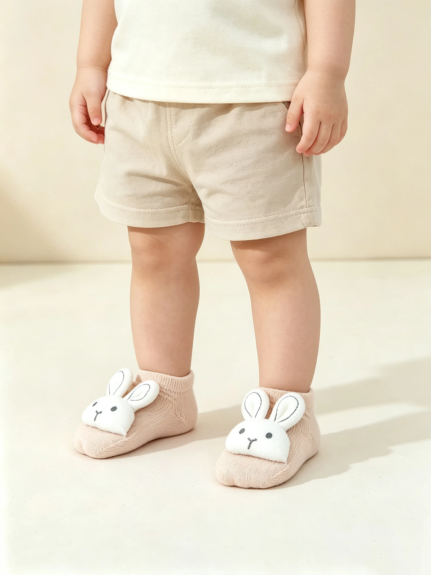 1Pack Infant Girls Cotton Invisible Socks 3D Fluffy Rabbit Cartoon Soft Socks Newborn Monthly Photography Gift Socks 0-2 Years view 6