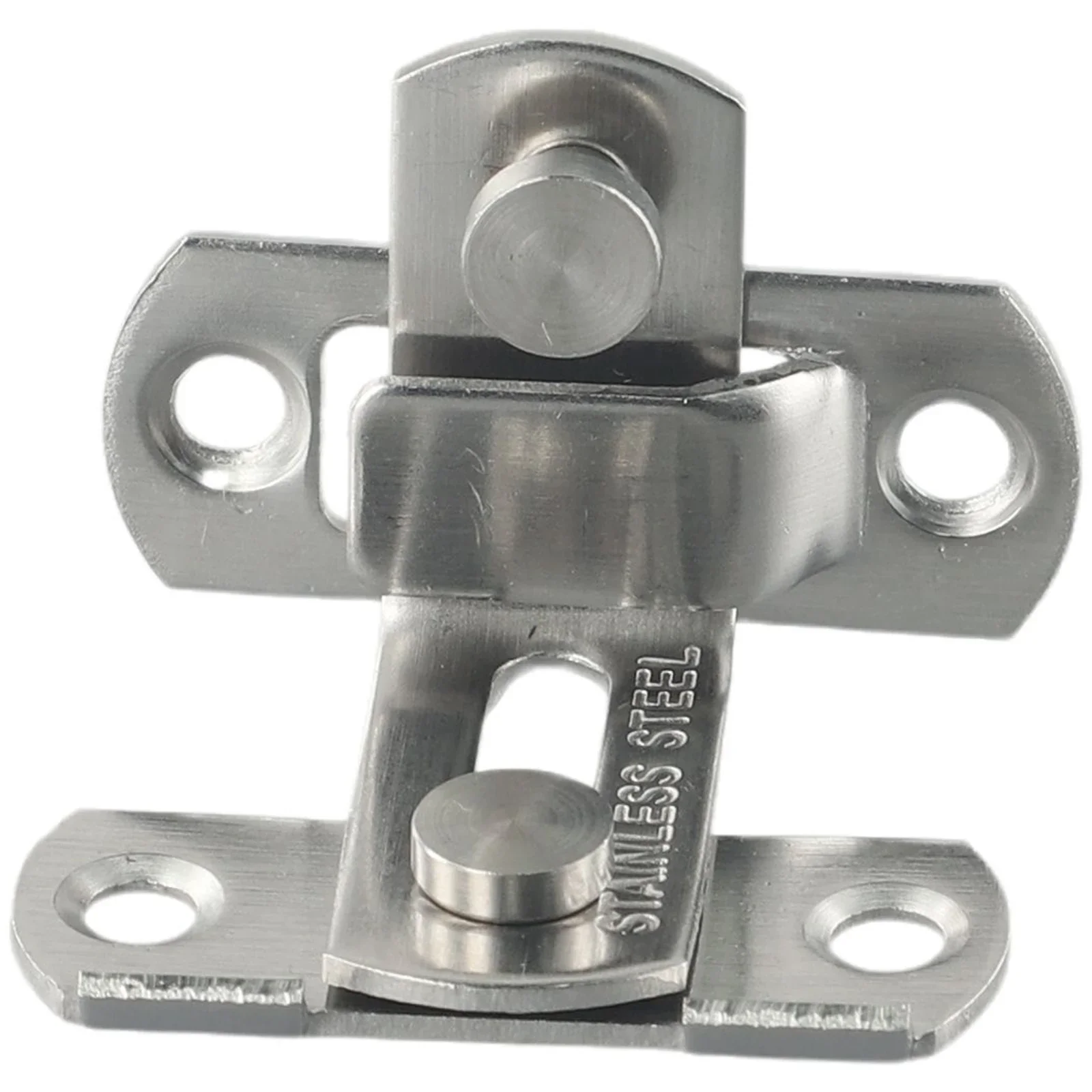 Pestillo de perno de puerta de alta calidad, hebilla de 90 grados, cerradura deslizante plateada, puerta corredera de acero inoxidable, accesorios nuevos