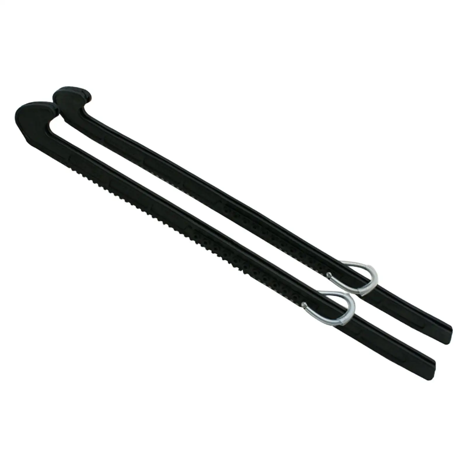 Sturdy Black Plastic Ice Skate Blade Guard Adjustable Covers Protector for Figure Hockey Sports