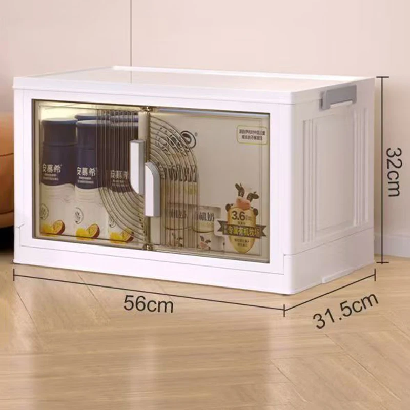 

Складной ящик для хранения, многофункциональные прозрачные контейнеры для хранения одежды, игрушек, органайзер для макияжа, коробки-органайзеры для спальни с крышкой