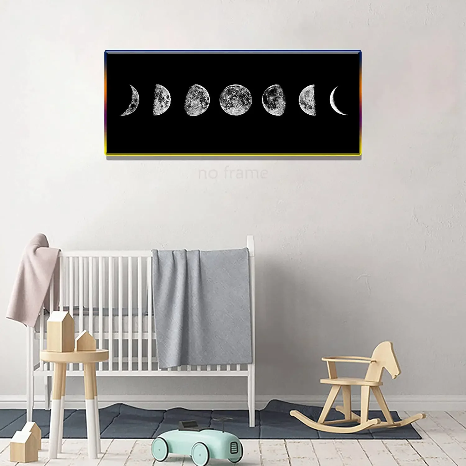 Moon phase canvas painting Black and white moon poster Modern astrology wall art canvas painting printing home decoration