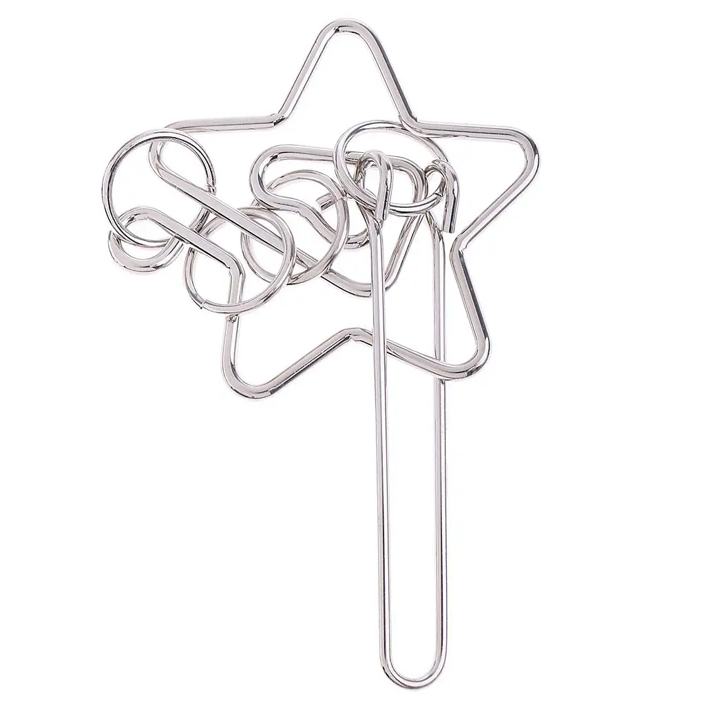 클래식 금속 링 잠금 퍼즐 게임 IQ&EQ 두뇌 티저 장난감 교육 선물