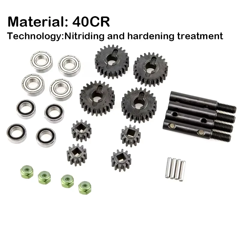 الكركدن 4 مجموعات تصلب 40 CR بوابة المحور والعتاد 12/23T ل 1/10 RC الزاحف سيارة محوري SCX10 III كابرا محاور الأوفست ترقية أجزاء