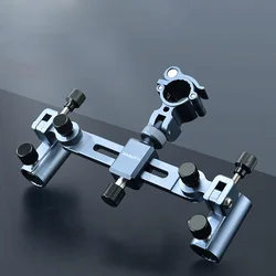 Aluminum Fishing Rod Holder, Adjustable Fishing Rod Holder, Fishing Tackle Tools, 2 Rods Vertical, Fishing Chair Accessories