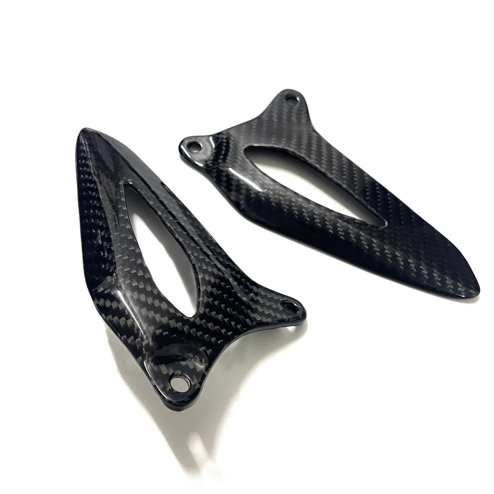 Für Triumph Speed Triple 1200 RS 1200RR 2021 2022 2023 2024 Carbon Fiber Motorrad Zubehör Ferse Schutz Platten Fußstützen set