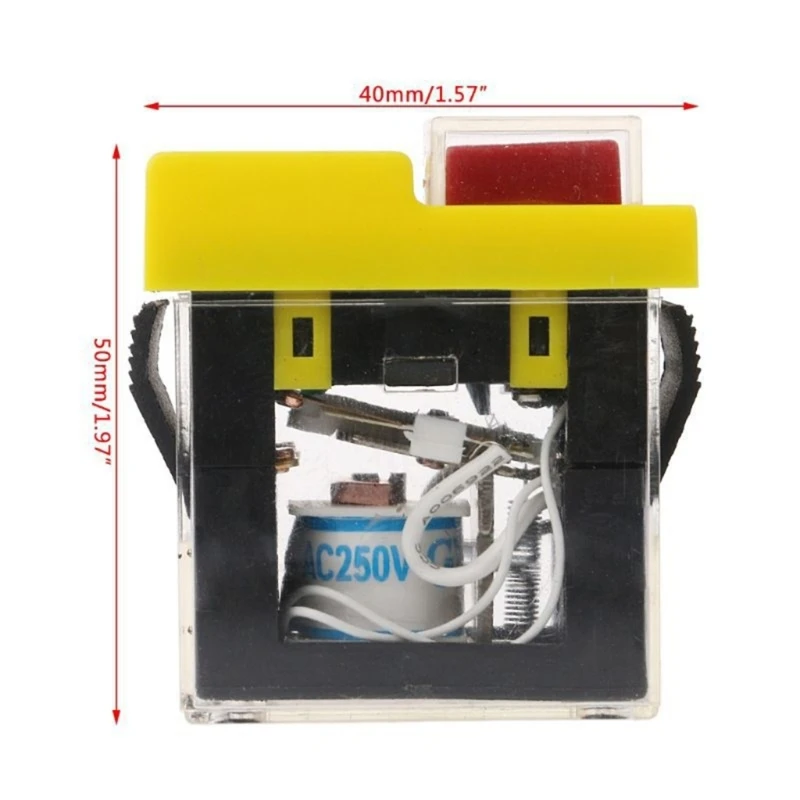 250V Electromagnetic Switches Waterproof Magnetic Start Button Power-Off Protections Self-Locking Switches for KJD6 5E4