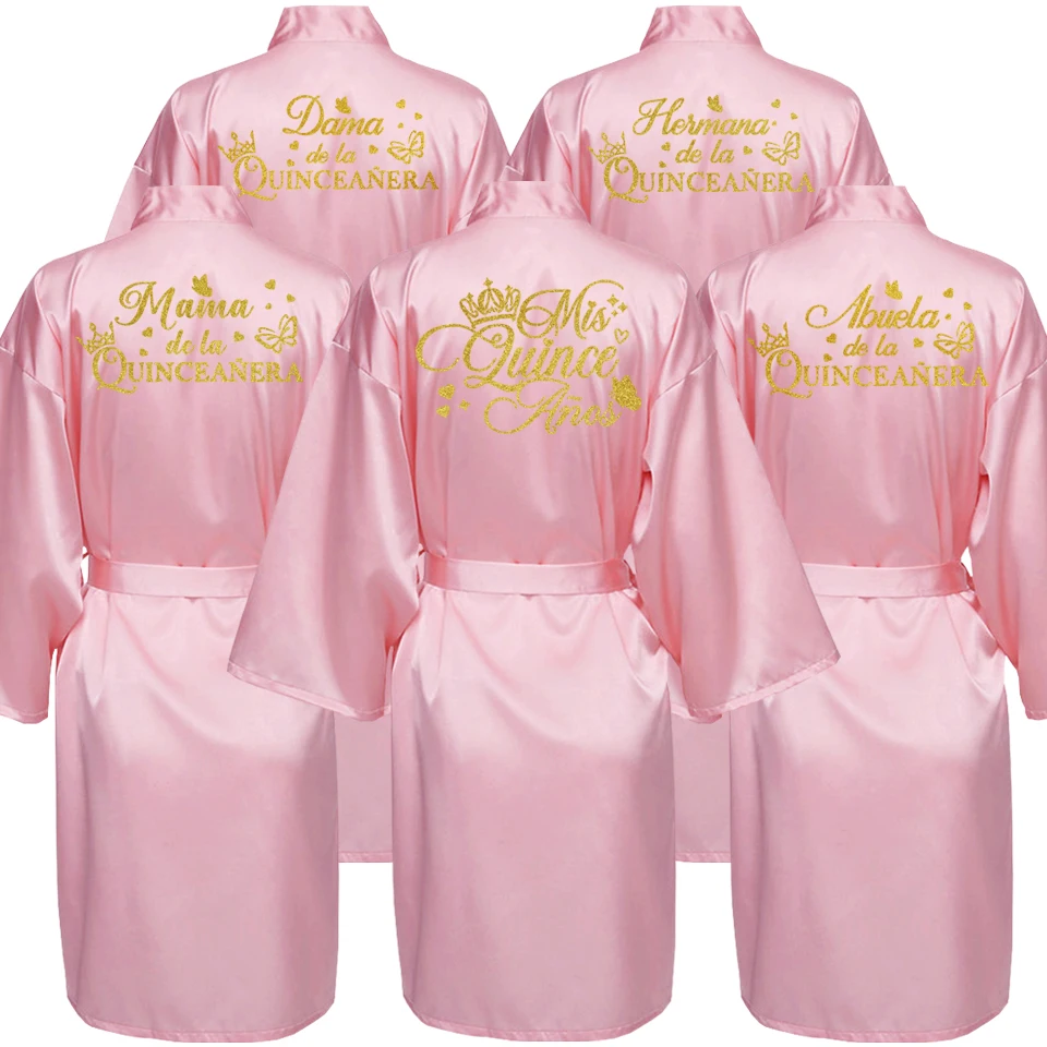 Mis XV Bathrobes Princess Sweet 15 Years Girl Birthday Party Mis Quince Años Robes Quinceanera Robe