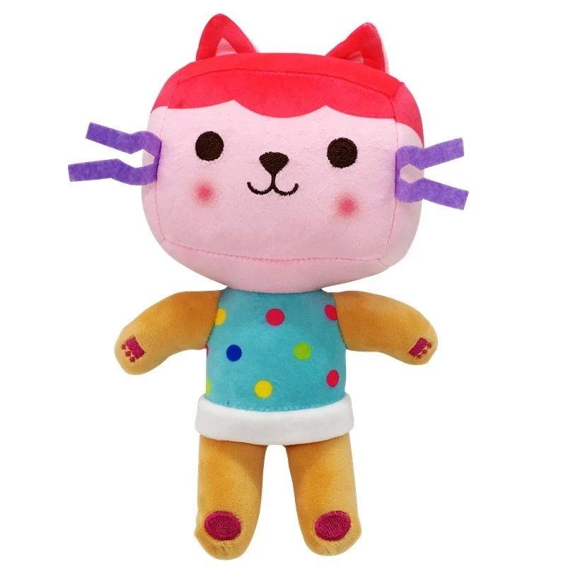 Gabby casa de muñecas de juguete para niños, Mercat, dibujos animados, animales de peluche, coche de gato sonriente, abrazo de gato, niñas, regalos