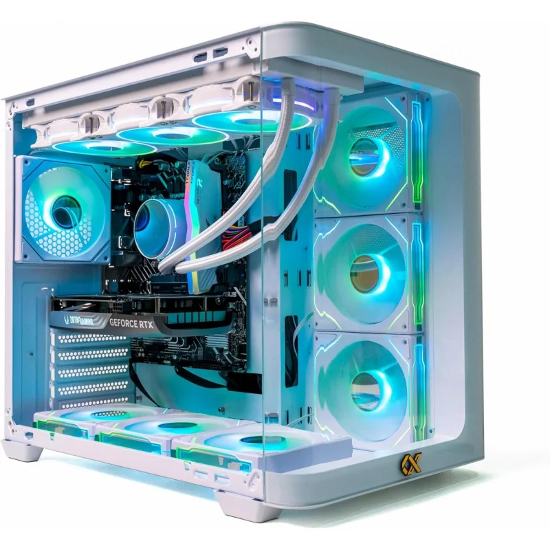 Gaming PC  i5-14400F, RTX 5060 TI 8GB, B760M-K, 16GB RAM DDR5, 1TB M.2 SSD, 3 Water Cooler, 7 Fans RGB Case (I7 14700K