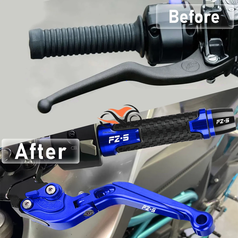 لياماها FZS1000 FZS 1000 FAZER 2001 2002 2003 2004 2005 دراجة نارية قابل للتعديل دواسة فرامل العتلات المقود القبضات مقبض ينتهي #5