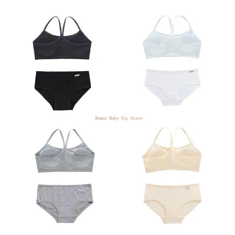 

J0PF Girls Bralette Underwear Set for 6 to 12 Years Lightweight Supportive Tube Tops
