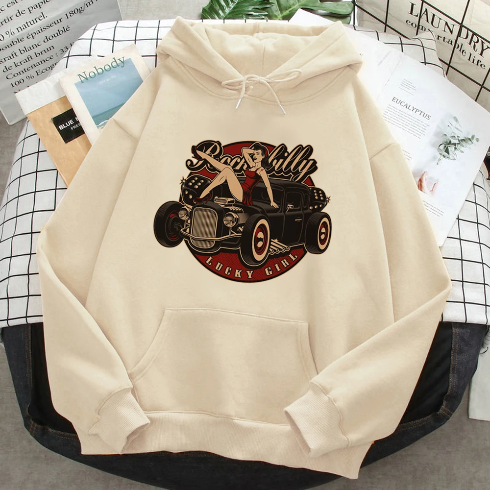 

Rockabilly hoodies women gothic Korean style streetwear 90s Hood women anime Pullover