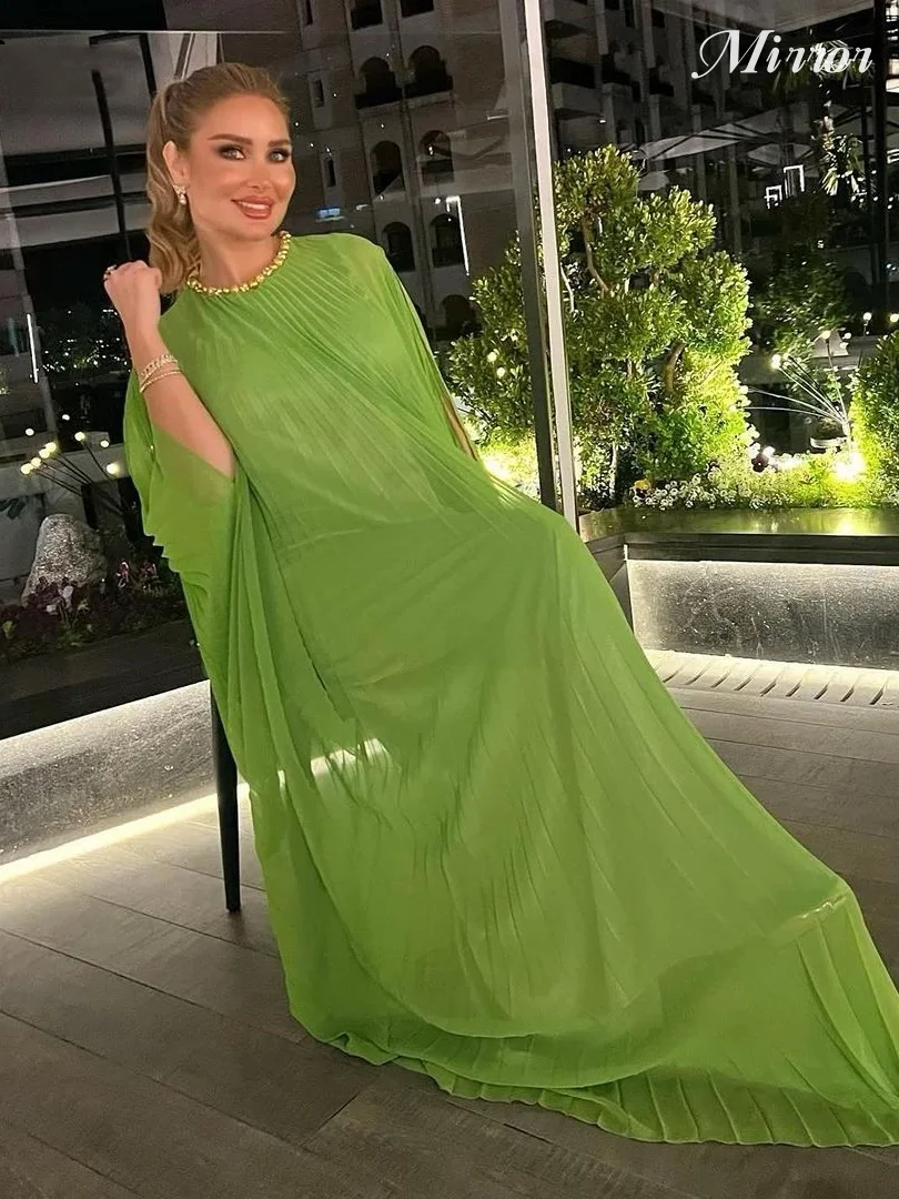 Spiegel kleid elegante Vintage süße grüne Rüschen Perlen maßge schneiderte Ball formelle Gelegenheit Abschluss ball Kleid Abend Party Kleider