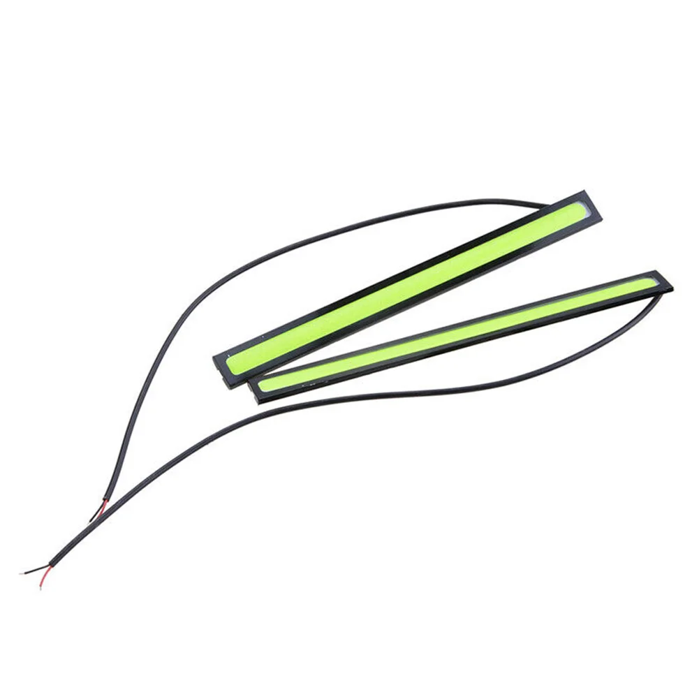 Luz LED para coche DC 12V conducción diurna antiniebla lámpara LED verde luz para correr tira de 12V carcasa de aluminio + COB de alta calidad