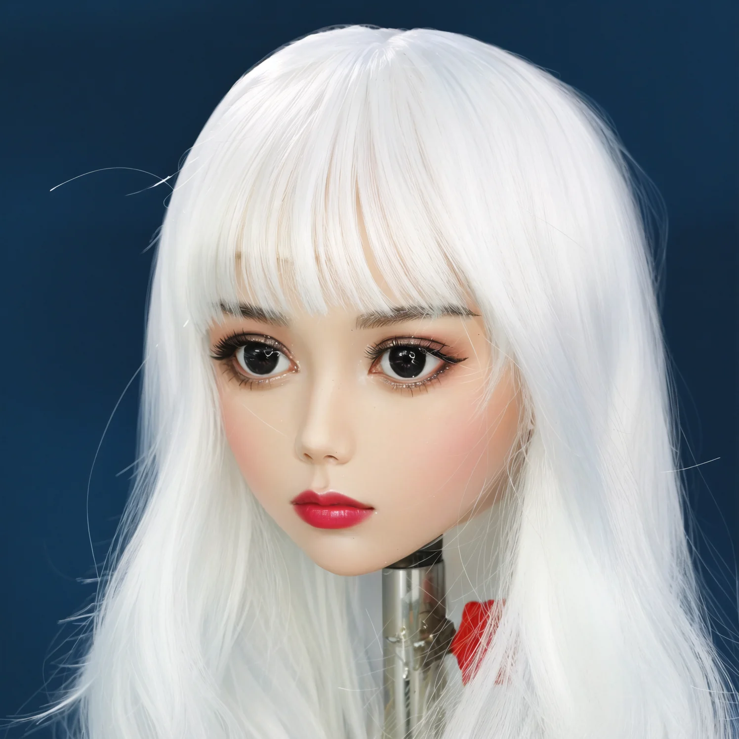 Novo modelo de cabeça de boneca feminina, material TPE, peruca branca, namorada perfeita, textura macia, companhia noturna, peça de mesa, brinquedo adulto