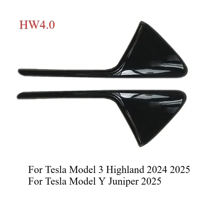 

New Side Camera Cover for Tesla Model 3 Y Model 3 Highland Model Y Juniper 2025 ABS Carbon Pattern Leaf Board Sticker Accessorie
