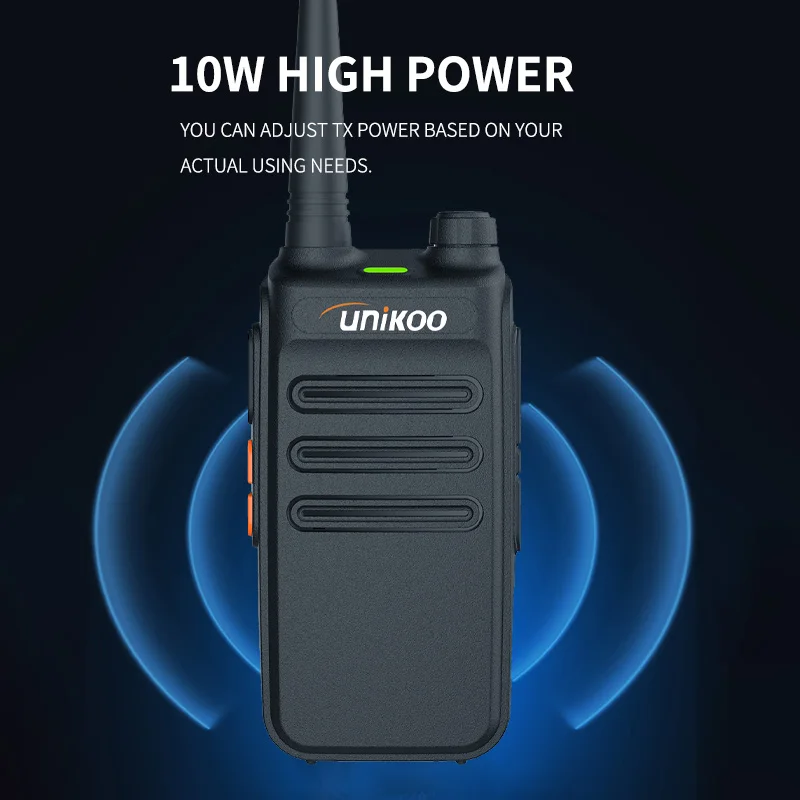 UNIKOO UK350 5W Walkie Talkie de largo alcance 3-5Km potente 1 unidad o 2 uds transceptor de Radio bidireccional duradero para acampar