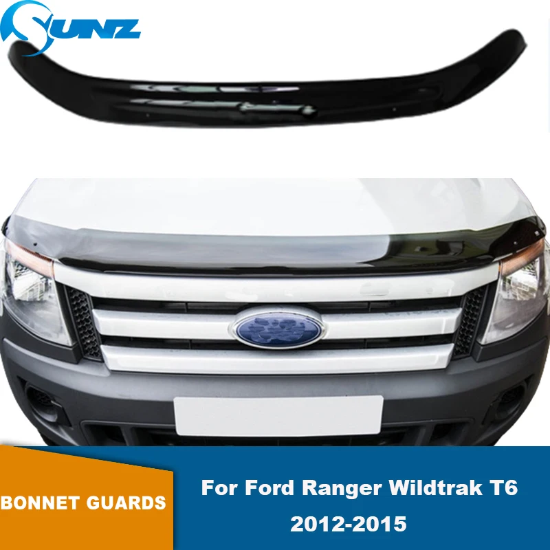 

Front Hoop Scoop Cover For Ford Ranger Wildtrak T6 2012 2013 2014 2015 Bug Shield Hood Guard Bonnet Protector Car Accessories