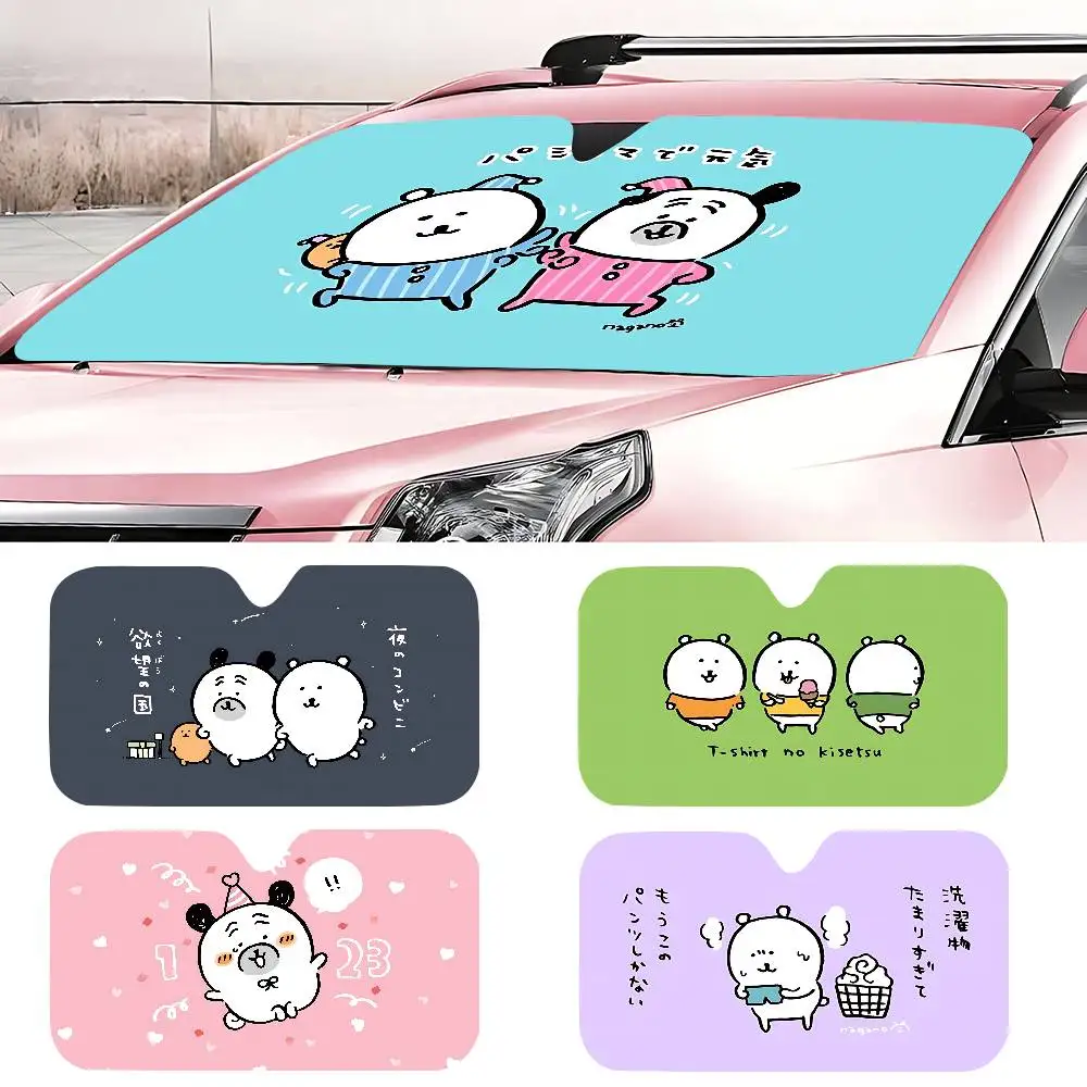 

Cartoon J-Joke Cute B-Bear Car Sun Shade Front Window Sunshade For Most Sedans SUV Blocks Max Uv Rays Keep Your Vehicle Cool