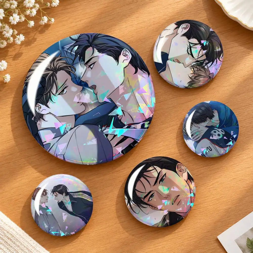 Manwha M-Melting Point P-Punto de fusion Custom Tinplate Round Button Badge Pins Brooches