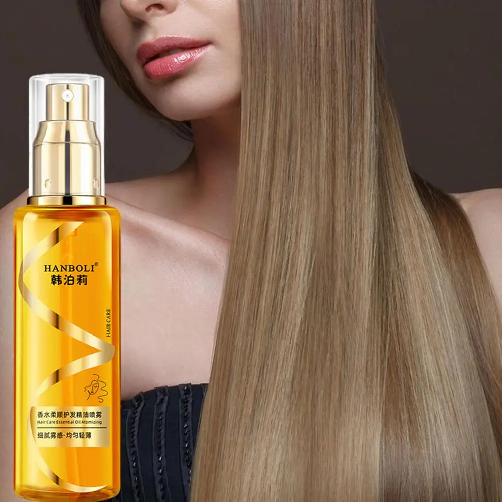 

Hair Essential Oil Spray Repairing Dry Damaged Split Hair Care Types Hair Fragrant Haircare Fluffy All Long-lasting Hair En X9A2