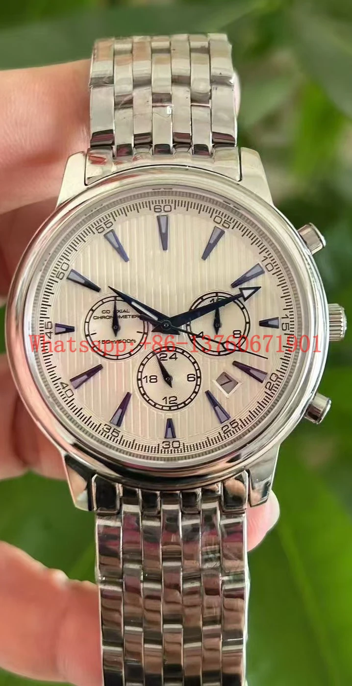 Luxury New Mens Mechanical Watch Automatic Watches Stainless Steel Silver Yellow Gold Black Blue Fashion Wristwatch 42mm