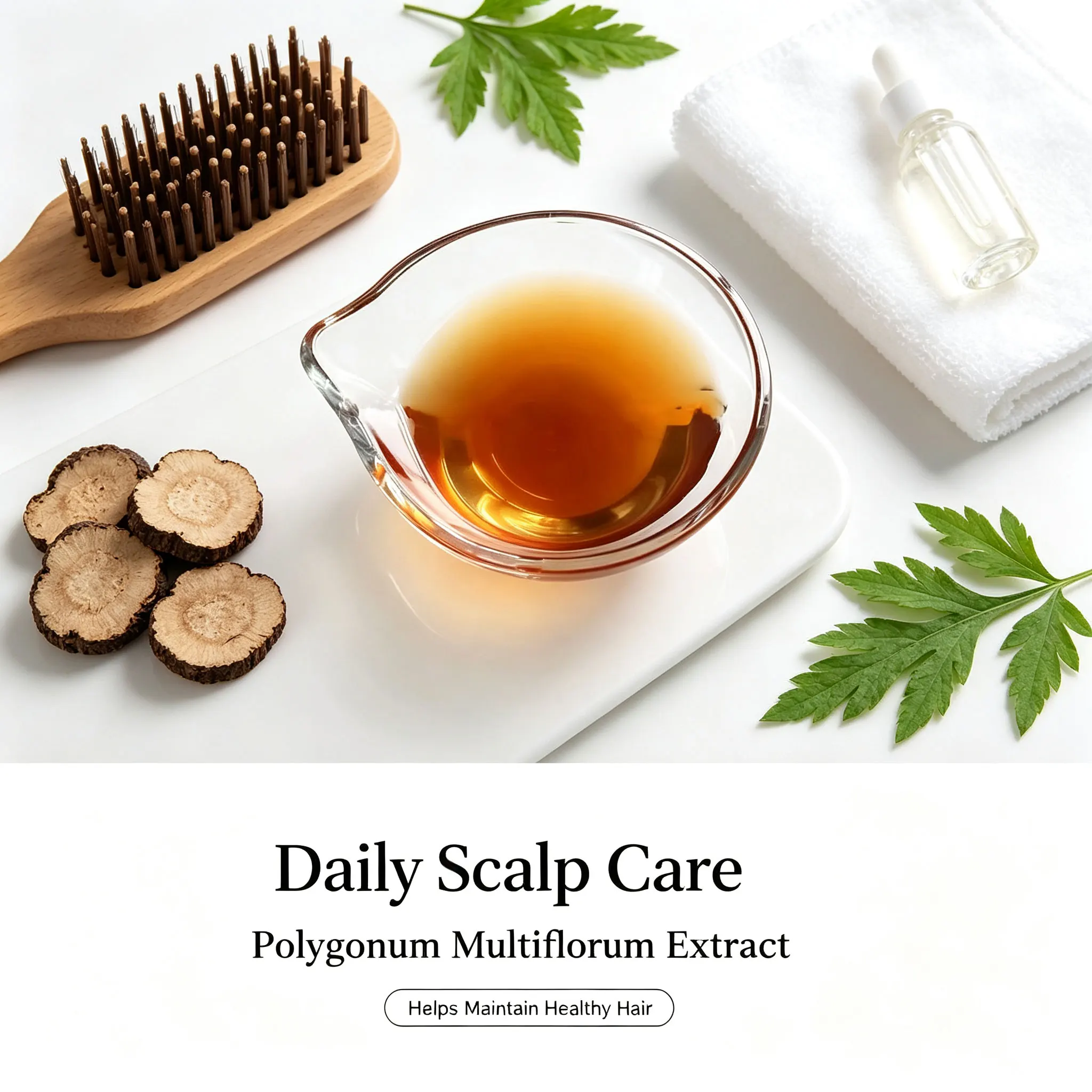Polygonum Multiflorum Extract Liquid Promotes Hair Growth Hair Care Fo Ti (Ho Shou Wu) Anti Loss DIY Shampoo