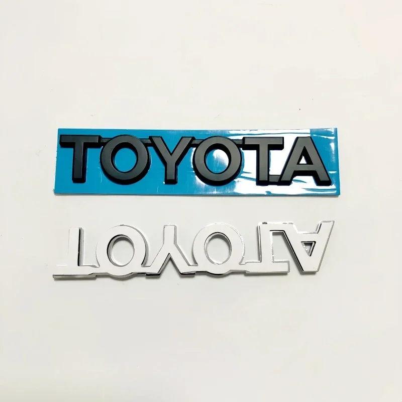 3D black Silver Car Trunk Tail Sticker Emblem Badge Decals Decoration For Toyota Corolla Camry Yaris Chr Auris RAV4 hilux logo view 6