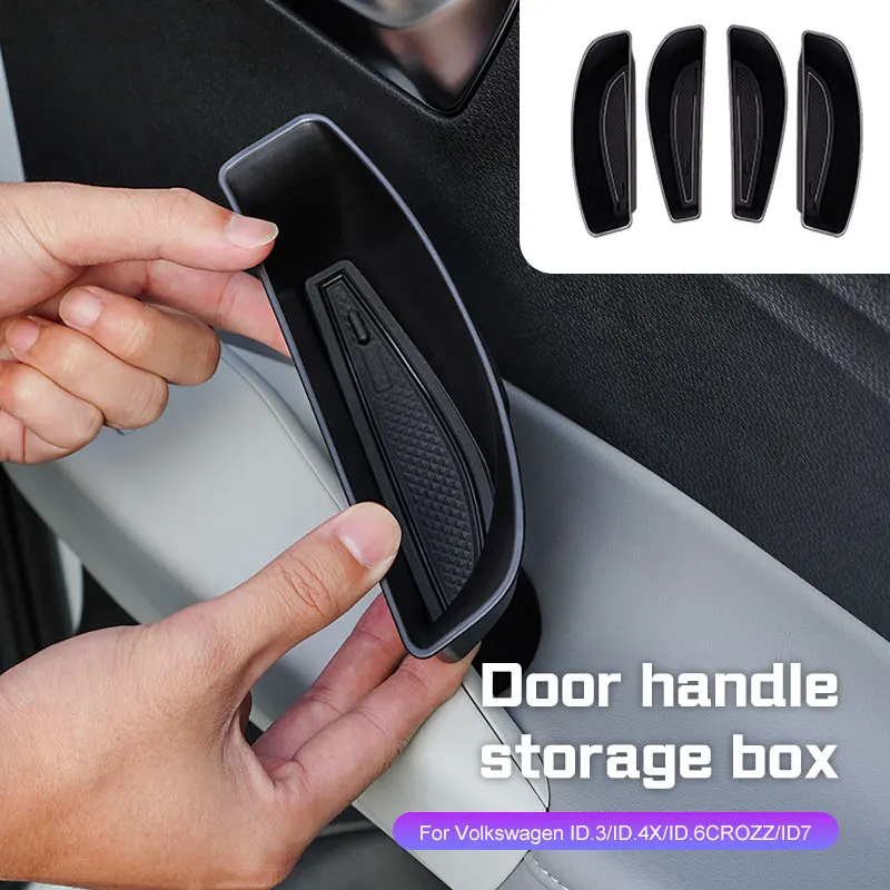

For Volkswagen VW ID.3 ID3 ID.4 ID.6 ID4X CROZZ Car Door Handle Storage Box Accessories Front Rear Door Holder Tray Organizer