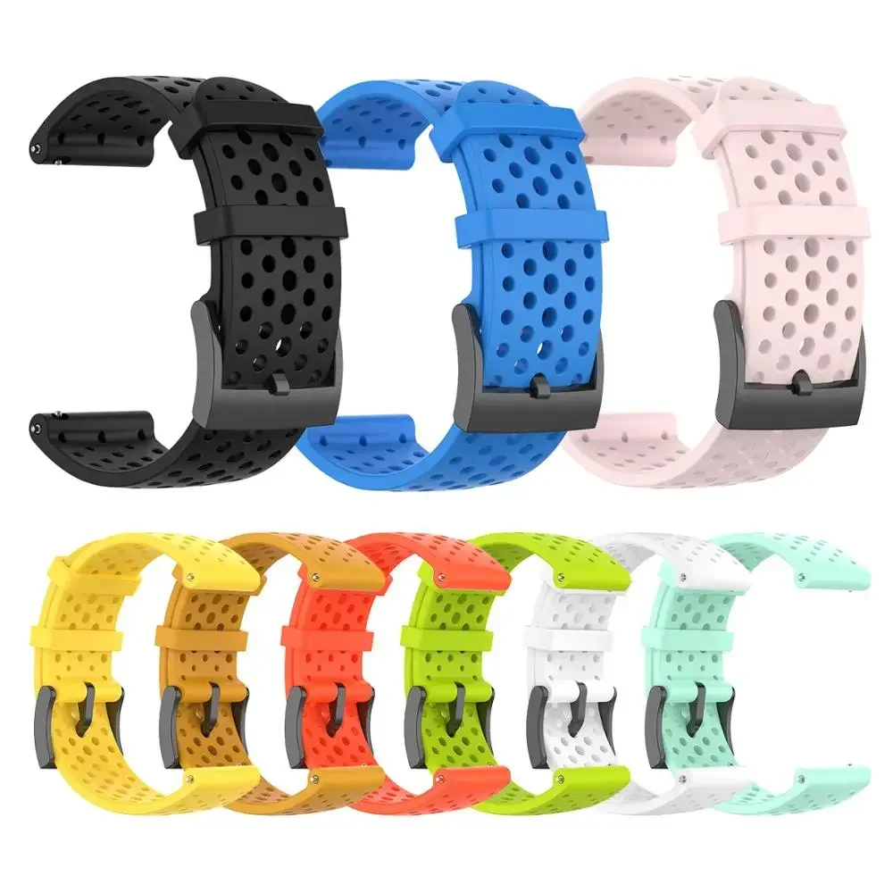 

24mm Silicone Strap For Suunto 7 9 Baro D5 Spartan Sport Wrist HR Watchband Band Bracelet for Fossil Q Hybrid Correa