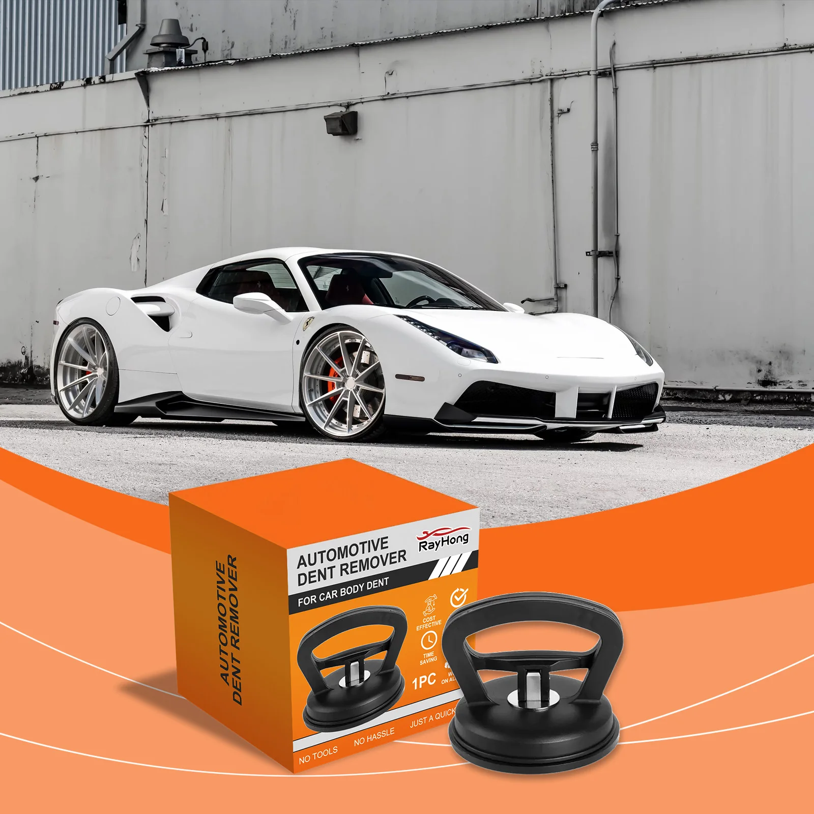 Rayhong Car Dent Repair Suction Cup (Black): High Load-Bearing Suction Power, Easily Repairs Door/Bumper Dents 1pcs